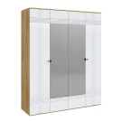 Шкаф распашной четырехдверный Вега Саксония белый