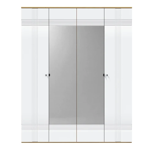 Шкаф распашной четырехдверный Вега Саксония белый