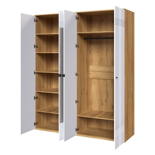 Шкаф распашной четырехдверный Вега Саксония белый