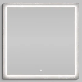 Зеркало Лайт 80, Мрамор Серый софт тач ПВХ 4044-1