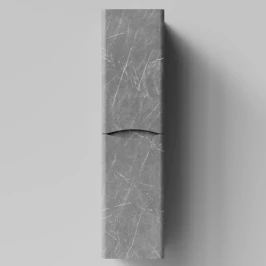 Пенал Адель 35 (2 двери) подвесной, Мрамор Серый софт тач ПВХ 4044-1, левый