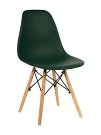 GH801/DC111 Стул пластиковый, ТЕМНО-ЗЕЛЕНЫЙ#7760, каркас бук