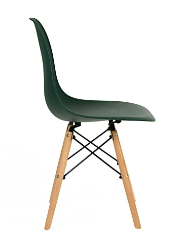 GH801/DC111 Стул пластиковый, ТЕМНО-ЗЕЛЕНЫЙ#7760, каркас бук
