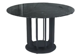 Стол обеденный Сохо F-1455, 120х120х75 см, черный мрамор
