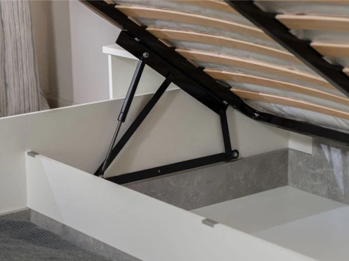 Кровать «Аврора» 160*200 (подъемник), Белый/ателье светлый