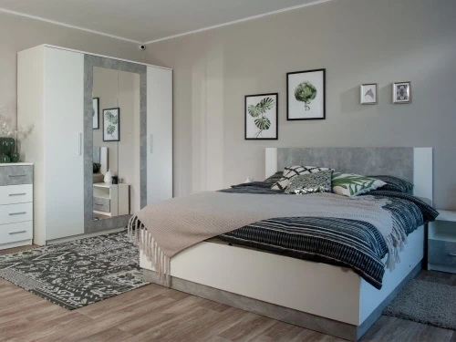 Кровать «Аврора» 160*200 (подъемник), Белый/ателье светлый