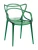 DC459 Стул пластиковый литой, прозрачный ЗЕЛЕНЫЙ