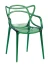 DC459 Стул пластиковый литой, прозрачный ЗЕЛЕНЫЙ