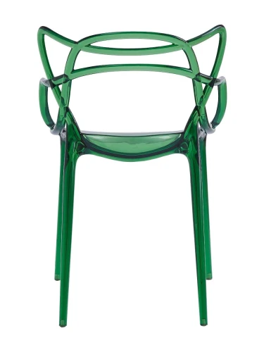 DC459 Стул пластиковый литой, прозрачный ЗЕЛЕНЫЙ