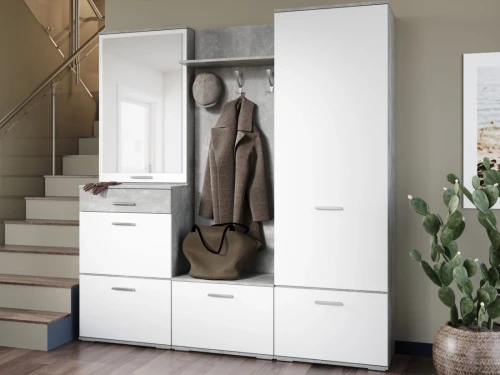 Вешалка «Виола», Ателье светлый/белый