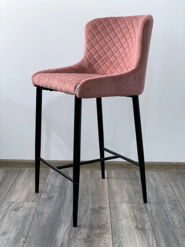Полубарный стул ARTEMIS BLUVEL-52 PINK (H=65cm), велюр М-City