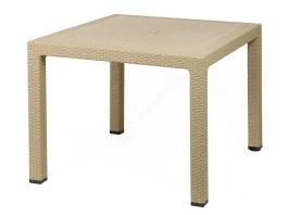 Стол Невада под ротанг с декором  -  Бежевый