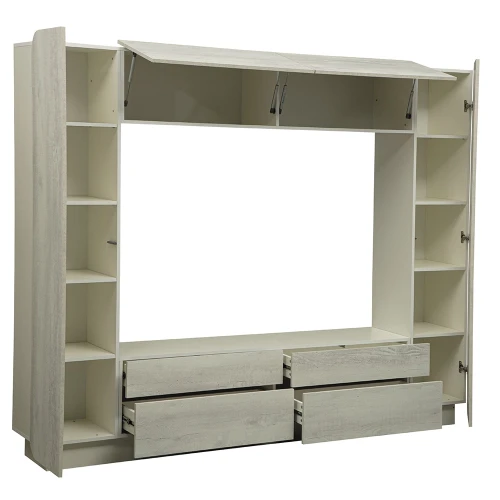 Стенка Лаванда-2, Белый, Бетон пайн белый