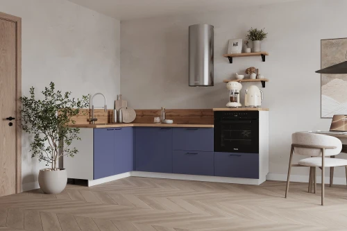 Готовая кухня КГ Угловой 1500х2400 (без пм) , Ежевика  Арника РМ в.3