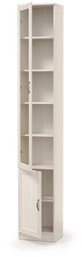 Шкаф-пенал В-17 Оливия Вудлайн Кремовый/Аруша Венге