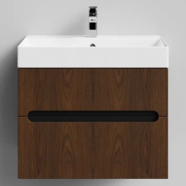 Тумба Бонум, 70 подвесной, Дуб цвет 11 Vodok с раковиной в комплекте