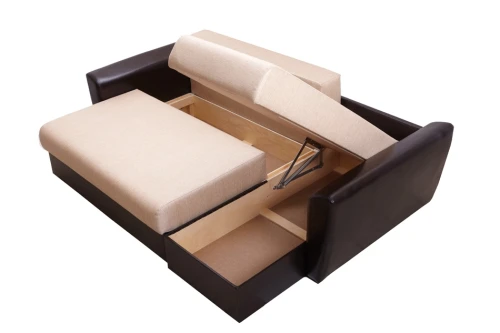 Диван угловой Амстердам рогожка бежевая 160