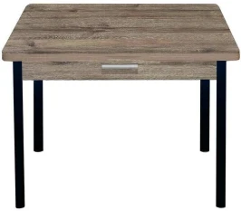 Симпл стол обеденный раскладной с ящиком / велингтон/черный