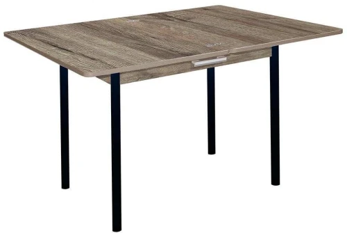 Симпл стол обеденный раскладной с ящиком / велингтон/черный