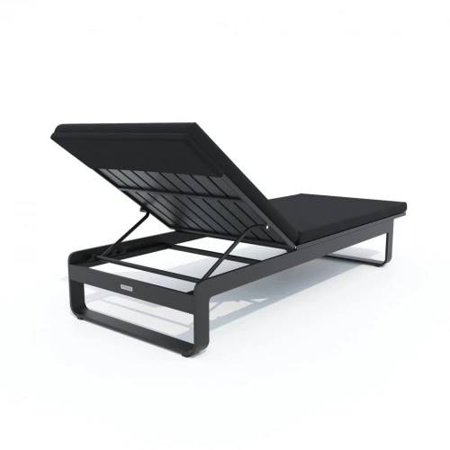 Шезлонг LETTO черный - каркас карбон