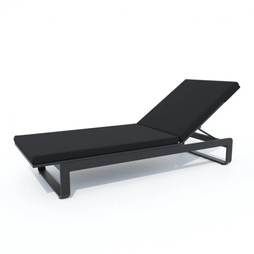 Шезлонг LETTO черный - каркас карбон