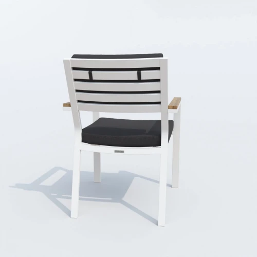 Обеденная группа TELLA  BONTA  каркас белый / стол тик 180 / ткань антрацит