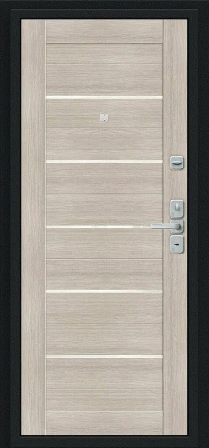 Входная дверь BRAVO Райт Букле черное/Cappuccino Veralinga 