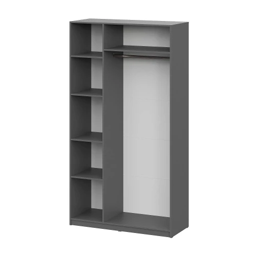 Шкаф распашной (5 полок + штанга) ШК 5 (1200), Графит
