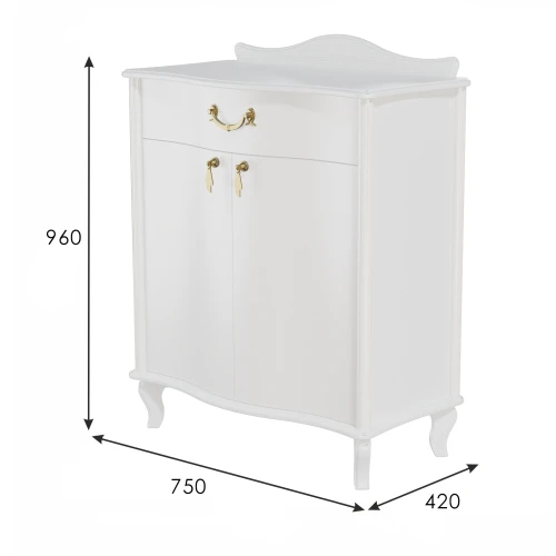 Комод Джульетта с распашными дверцами, молочный дуб Л