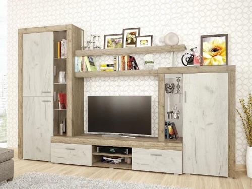 Гостиная Модерн-01 Дуб белый