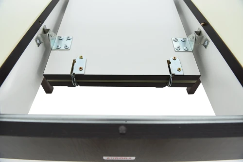 Стол Гамбург 1, Дуб Венге/Стекло молочное