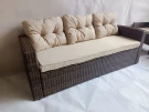 Диван из искусственного ротанга  САНТЬЯГО «SANTIAGO»  -  Шоколад