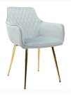 DC835 Стул мягкий с подлокотниками, ПЫЛЬНО-ГОЛУБОЙ#G62-81 велюр, каркас металл золото DC835 Стул мягкий с подлокотниками, ПЫЛЬНО-ГОЛУБОЙ#G62-81 велюр, каркас металл золото