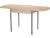 Стол М2 ДП1-02-04 1000(1600)*670, ЛДСП:Дуб светлый, Н/стола прямые Металлик