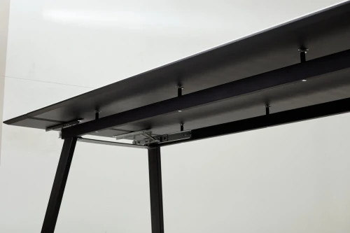 Стол Франк 200 БЕЛЫЙ МРАМОР, стекло / ЧЕРНЫЙ М-City