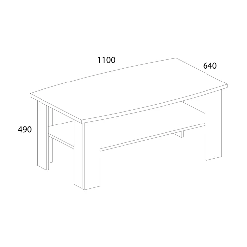 Стол журнальный , OLIVIA, цвет вудлайн крем