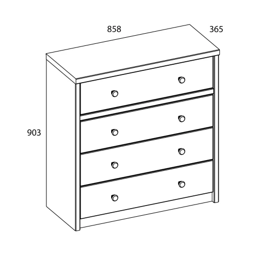 Комод 4S/D1,DIESEL , цвет дуб мадура/веллингтон