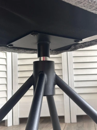 Стул EILAT 360 град. поворот с возвратом, Cremona-95 серый, ткань / Черный, ®DISAUR