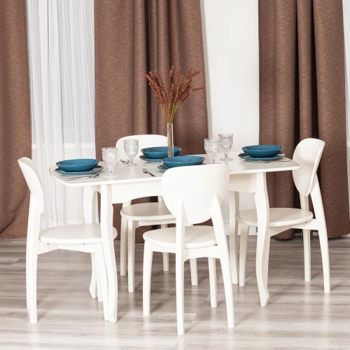 Стол CATERINA PROVENCE  бук, мдф, 100+30x70x75 см, Ivory white