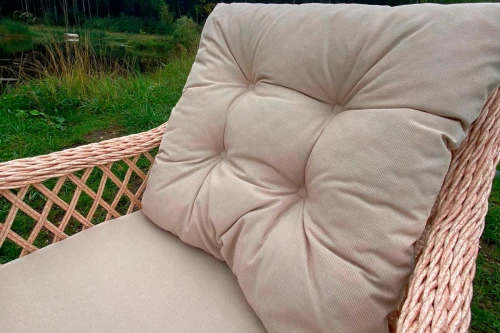 Плетеный комплект мебели MOKKA VILLA ROSA (4 персоны) + 8 подушек