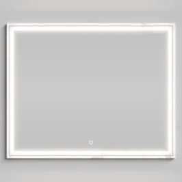 Зеркало Лайт 100, Мрамор Белый натур милк ПВХ 2537