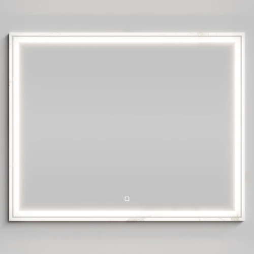 Зеркало Лайт 100, Мрамор Белый натур милк ПВХ 2537