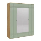 Шкаф распашной четырехдверный Вега Саксония серо-зеленый