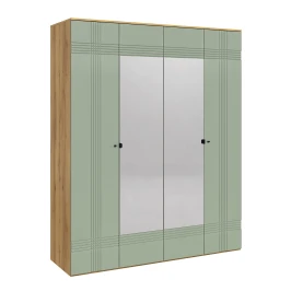 Шкаф распашной четырехдверный Вега Саксония серо-зеленый