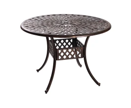 Стол из литого алюминия СЕДОНА «SEDONA» D105  -  Бронза