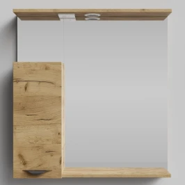 Зеркало Марко 75, ручки Черные, Дуб Тортуга ПВХ 2357-43, левый