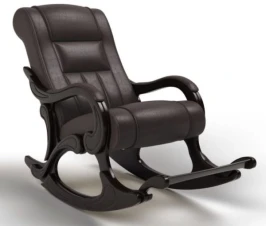 Кресло-качалка «Лейбл» Экокожа  -  Dark-brown