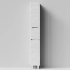 Пенал Адель 30 (1 ящик, 2 двери) напольный, Белый камень ПВХ 57805, левый, бельевая корзина