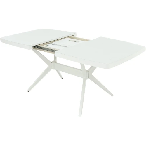 Стол «Оскар» 2м GLASS 140x90, стекло белое