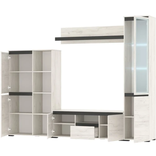 Полка «Гретта», Крафт белый/Антрацит